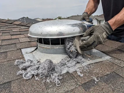Cleaning Dryer Vent On Roof in Raynham