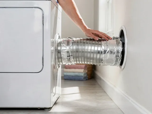 Professional dryer vent hose installation by Raynham Dryer Vent Cleaning in Raynham