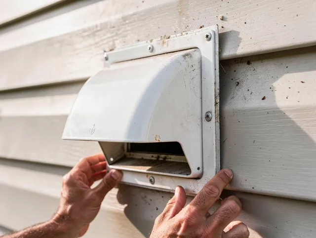 Raynham Dryer Vent Cleaning technician delivering thorough residential dryer vent cleaning service in Raynham